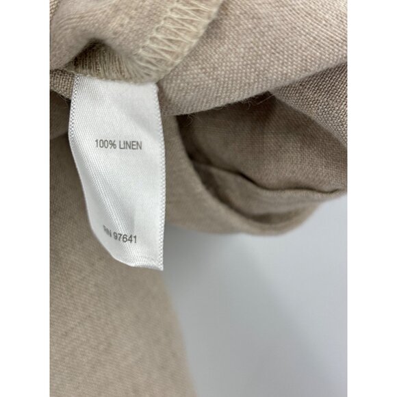 J. Jill Love Linen Pull On Ankle Tapered Pant Beige Tan Large - Picture 5 of 5
